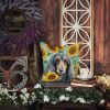 Afghan Hound 6001 In Sunflowers Throw Pillow