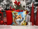 Akita 6003 In Sunflowers Throw Pillow