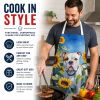 American Bulldog in Sunflowers Apron