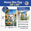 American Bulldog in Sunflowers House Flag