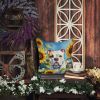 American Bulldog 6006 In Sunflowers Throw Pillow