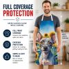 American Hairless Terrier in Sunflowers Apron