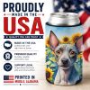 American Hairless Terrier 6010 In Sunflowers Can or Bottle Hugger