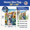 American Hairless Terrier in Sunflowers House Flag