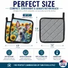 American Hairless Terrier 6010 In Sunflowers Pair of Potholders