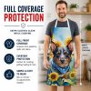 Australian Cattle Dog in Sunflowers Apron