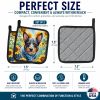 Australian Cattle Dog 6013 In Sunflowers Pair of Potholders