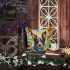 Australian Cattle Dog 6013 In Sunflowers Throw Pillow