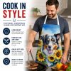 Australian Shepherd in Sunflowers Apron