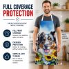 Australian Shepherd in Sunflowers Apron