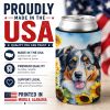 Australian Shepherd 6014 In Sunflowers Can or Bottle Hugger