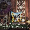 Australian Shepherd 6014 In Sunflowers Throw Pillow