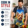 Australian Terrier in Sunflowers Apron