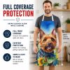 Australian Terrier in Sunflowers Apron