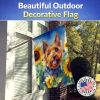 Australian Terrier in Sunflowers House Flag