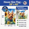 Australian Terrier in Sunflowers House Flag