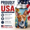 Basenji 6016 In Sunflowers Can or Bottle Hugger