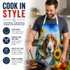 Basset Hound in Sunflowers Apron