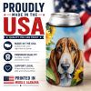 Basset Hound 6017 In Sunflowers Can or Bottle Hugger