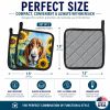 Basset Hound 6017 In Sunflowers Pair of Potholders