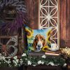 Basset Hound 6017 In Sunflowers Throw Pillow