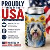 Bearded Collie 6020 In Sunflowers Can or Bottle Hugger