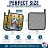 Bearded Collie 6020 In Sunflowers Pair of Potholders