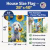 Bedlington Terrier in Sunflowers House Flag