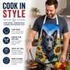 Belgian Sheepdog in Sunflowers Apron