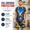Belgian Sheepdog in Sunflowers Apron