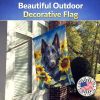 Belgian Sheepdog in Sunflowers House Flag