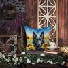 Belgian Sheepdog 6023 In Sunflowers Throw Pillow