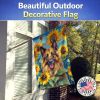 Belgian Tervuren in Sunflowers House Flag