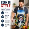 Bernese Mountain Dog in Sunflowers Apron