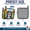 Bernese Mountain Dog 6026 In Sunflowers Pair of Potholders