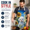 Bichon Frise in Sunflowers Apron