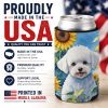 Bichon Frise 6027 In Sunflowers Can or Bottle Hugger