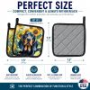Black and Tan Coonhound 6028 In Sunflowers Pair of Potholders
