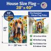 Bloodhound in Sunflowers House Flag