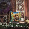 Bloodhound 6029 In Sunflowers Throw Pillow