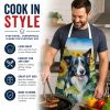 Border Collie in Sunflowers Apron
