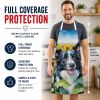 Border Collie in Sunflowers Apron