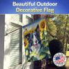 Border Collie 1 in Sunflowers House Flag
