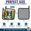 Border Collie 6031 In Sunflowers Pair of Potholders