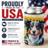 Border Collie 6032 In Sunflowers Can or Bottle Hugger