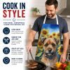 Border Terrier in Sunflowers Apron