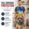 Border Terrier in Sunflowers Apron