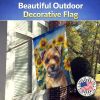 Border Terrier in Sunflowers House Flag