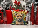 Border Terrier 6033 In Sunflowers Throw Pillow