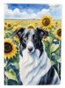 Borzoi 1 in Sunflowers House Flag